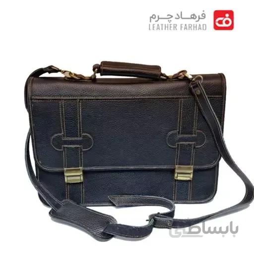 کیف اداری دو قفل چرم طبیعی تبریز کیفیت عالی