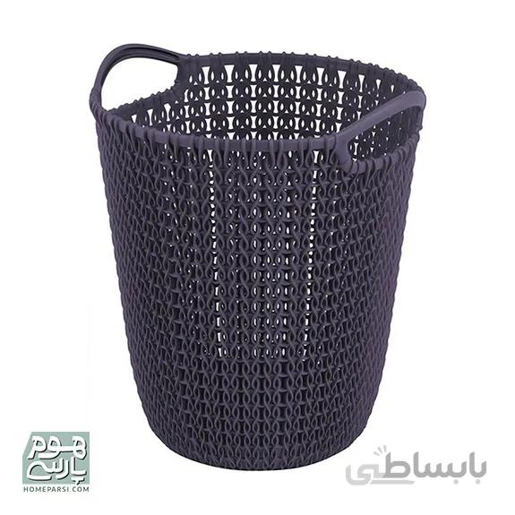 سبد کرور مدل KNIT مدل578354  رنگ بنفش
