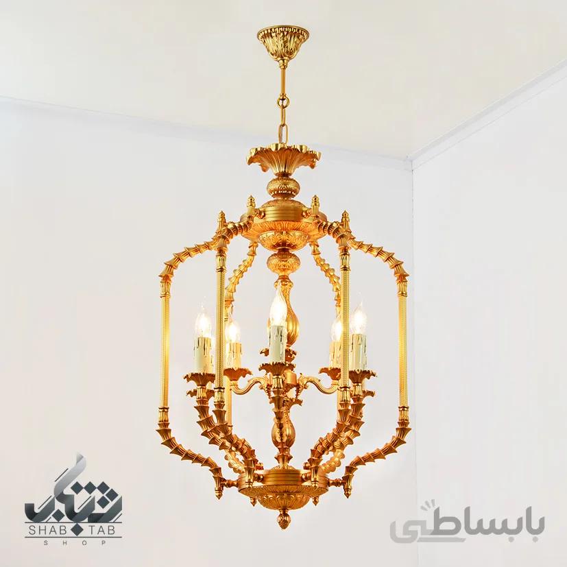 لوستر نورسازان 9 شعله فورتیک مات مدل سالومه کد AJ507