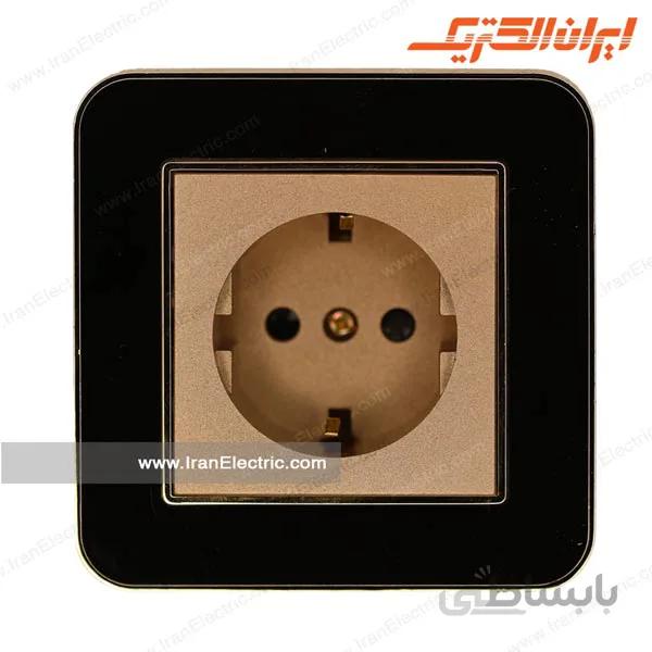 پریز برق ارت دار ارس متال طلایی