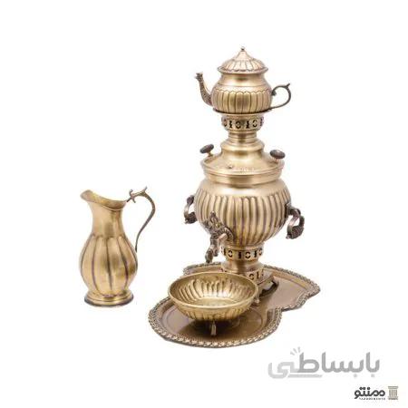 سرویس سماور ذغالی برنجی 5 پارچه مدل توپی کد 02
Brass charcoal samovar service