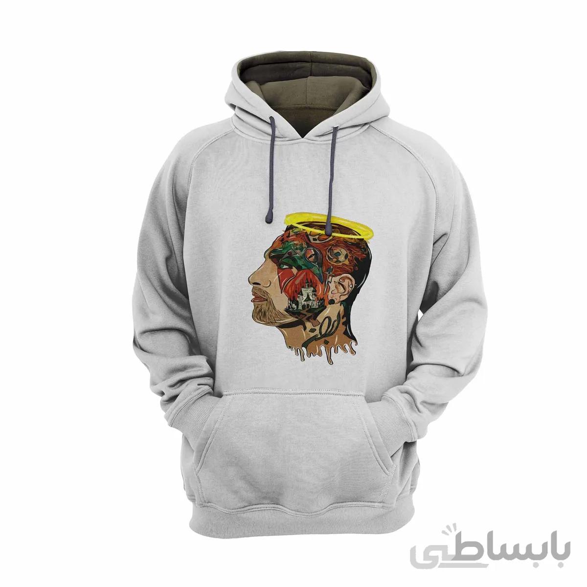 هودی سفید طرح خواننده تتلو Tataloo