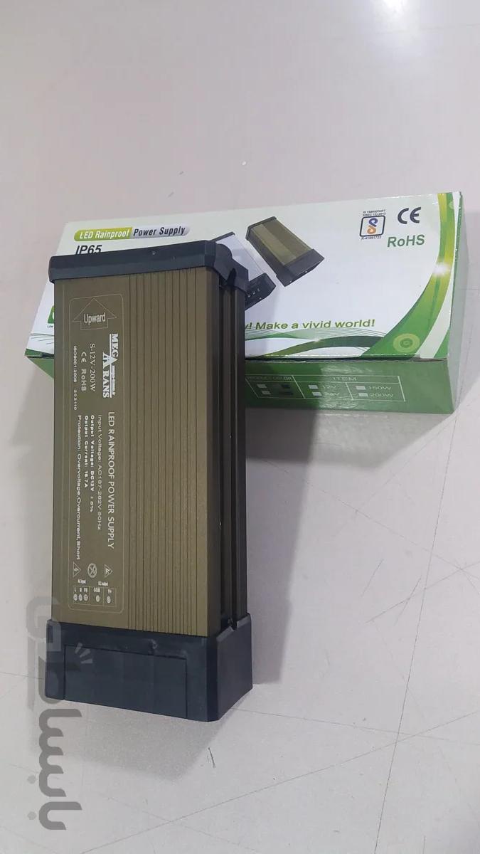 پاور ۱۲ولت ضد باران مگاترانس 200 وات 16.7 آمپر ا 200w LED Rainproof power supply 16.7A