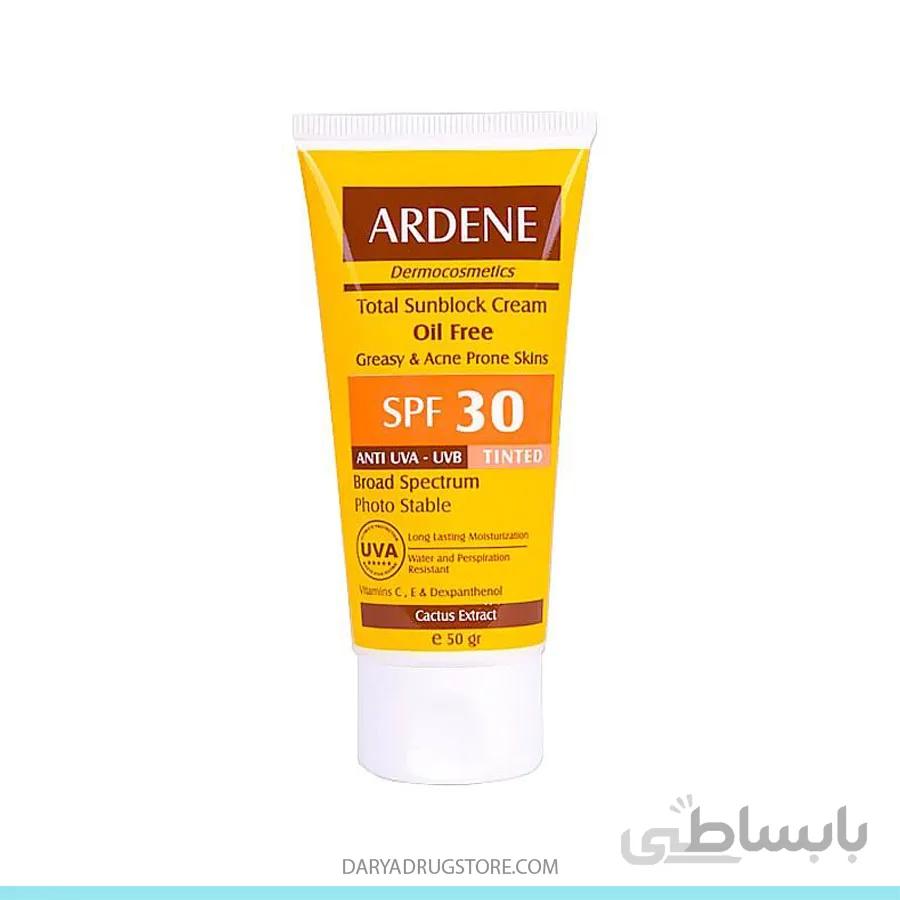 کرم ضدآفتاب SPF30 رنگی آردن