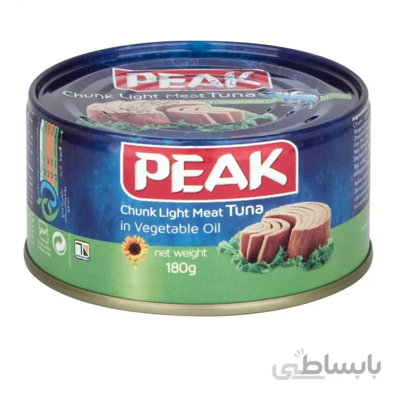 کنسرو ماهی تن در روغن گیاهی پیک 180 گرم