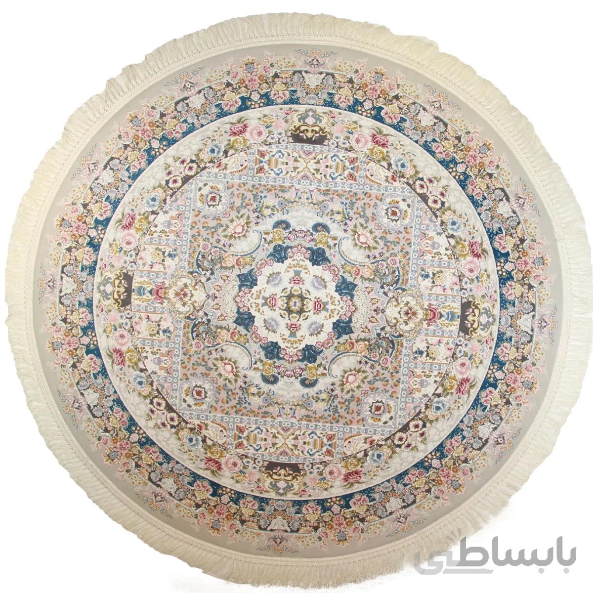 فرش گرد 1200 شانه خشتی مینیاتوری فیلی رویای کمال