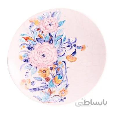 بشقاب سرامیک طرح بلبل و گل های بهاری