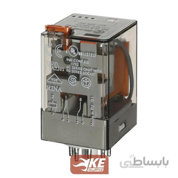 رله 24VAC دو کنتاکت 10 آمپر فیندر 601280240040