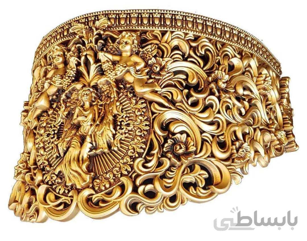 تاج تخت بدون حریر از جنس رزین و ام دی اف