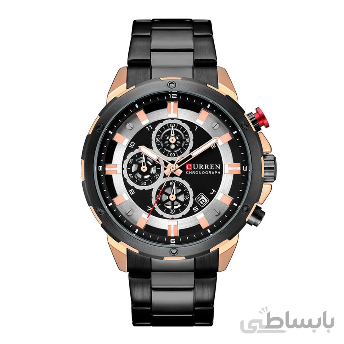 ساعت کارن مردانه مشکی مدل Curren 8323