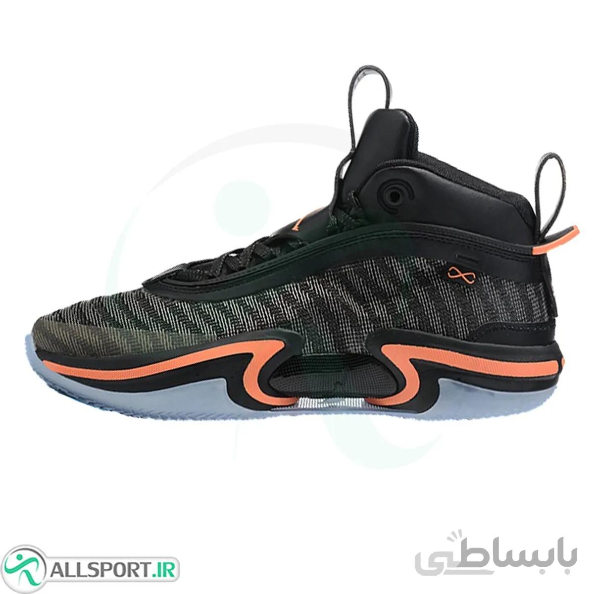 کفش بسکتبال مردانه نایک طرح اصلی Nike Air Jordan 36 Black Orange