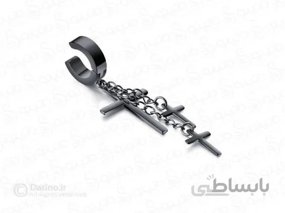 پیرسینگ کلیپسی آویز سه صلیب 12315