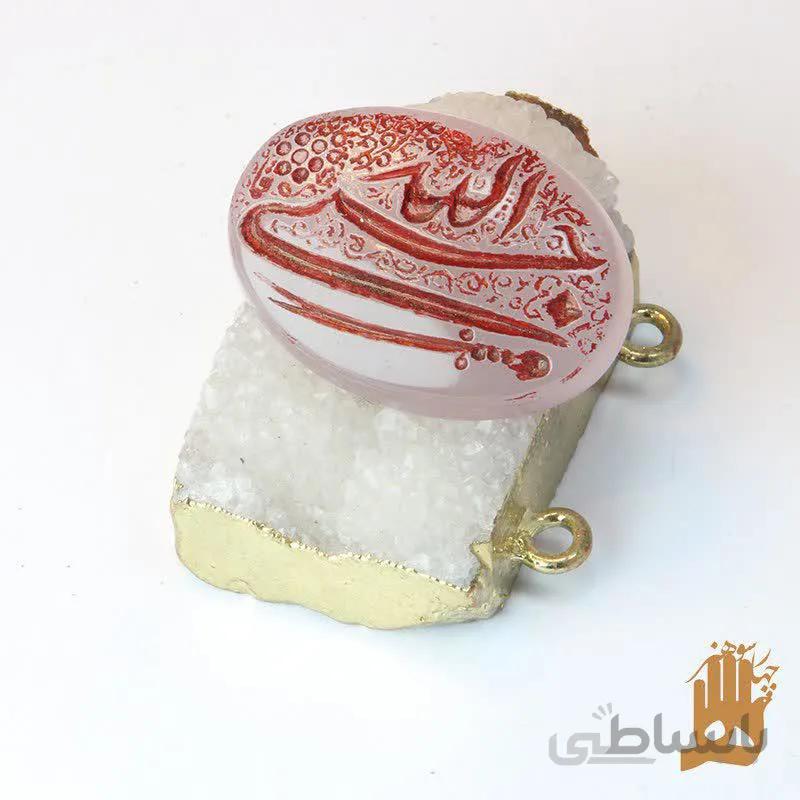 سنگ عقیق کبود خراسانی با حکاکی حسبی الله