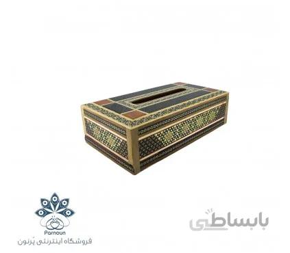 جعبه دستمال کاغذی خاتم کاری اصفهان