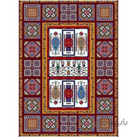 نخ و نقشه فرش درشت باف کد 46