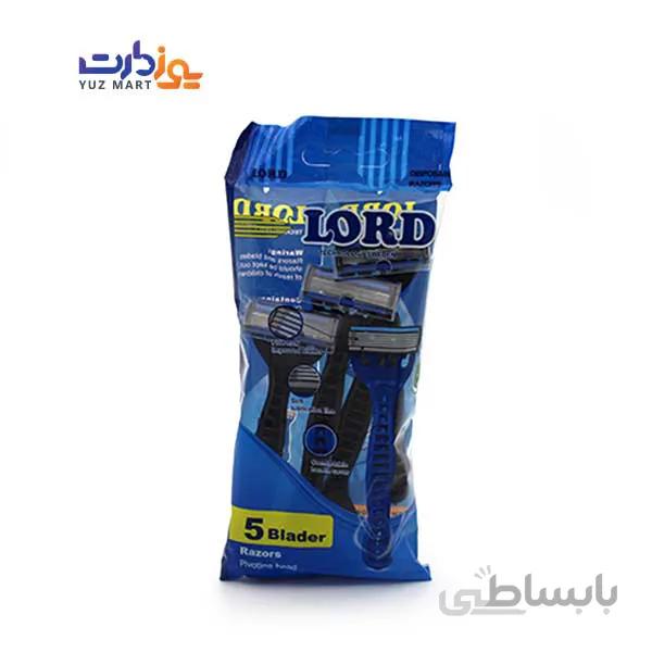 تیغ اصلاح مردانه 5 لبه پفکی لرد