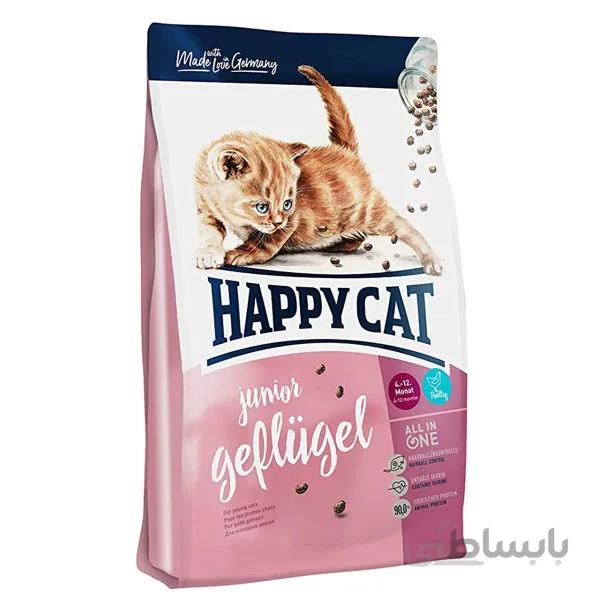 غذا خشک هپی کت مدل kitten geflugel وزن 4 کیلوگرمی