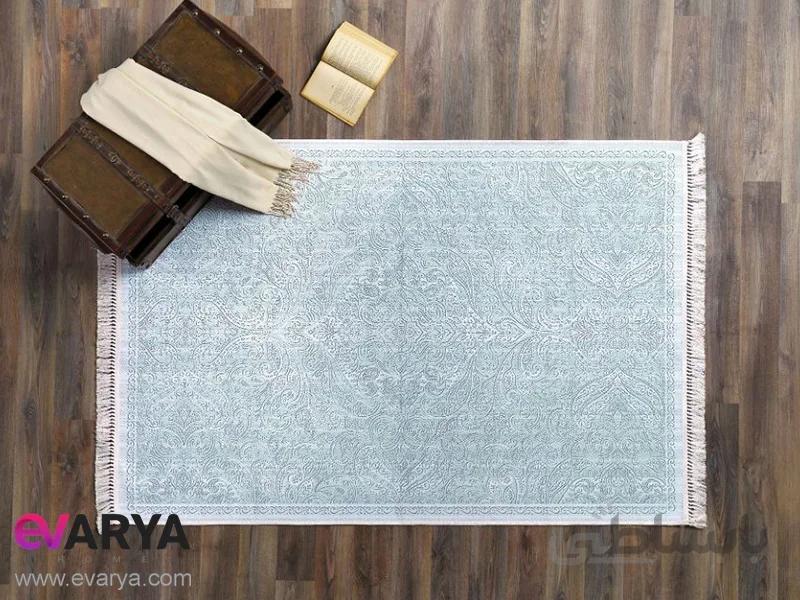 قالیچه فانتزی طرح Blanca آبی برند Tac