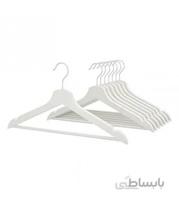 چوب لباسی ایکیا مدل BUMERANG بسته 8 تایی رنگ سفید