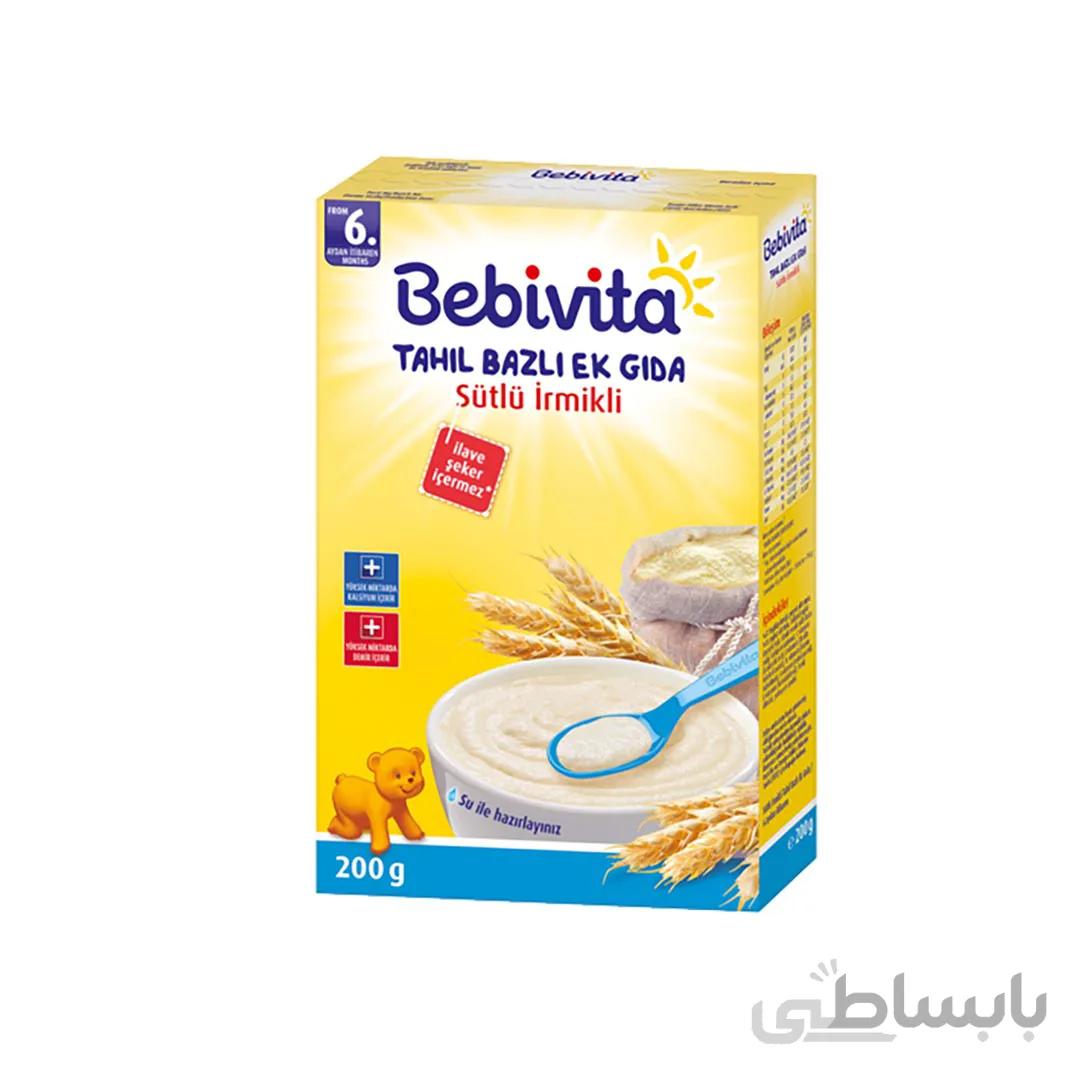 غذای کمکی سرلاک شیر و آرد سولینا 300 گرم ببویتا Bebivita