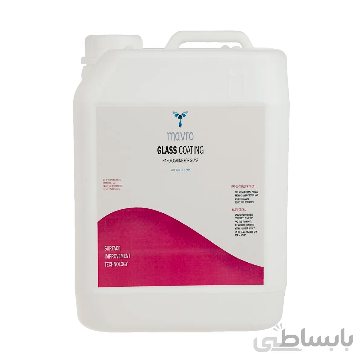 محلول نانو ابگریز شیشه ساختمان ماورو مدل MZ 111 حجم 5 لیتر