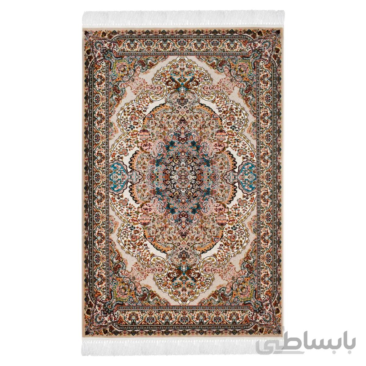 فرش ماشینی اکباتان کد 785 زمینه کرم (150*225)