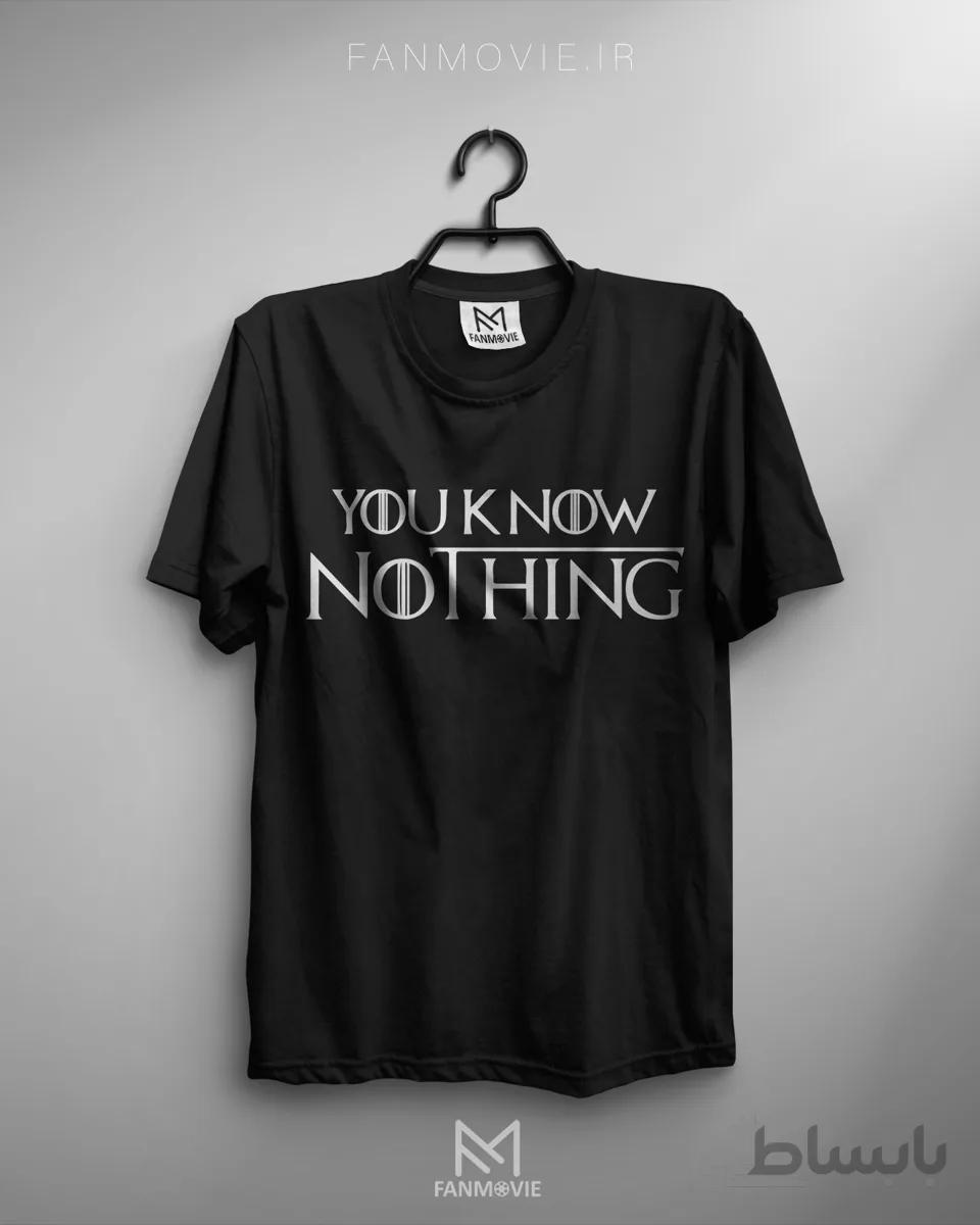 تیشرت گیم اف ترونز طرحNOTHING(نخ پنبه)
