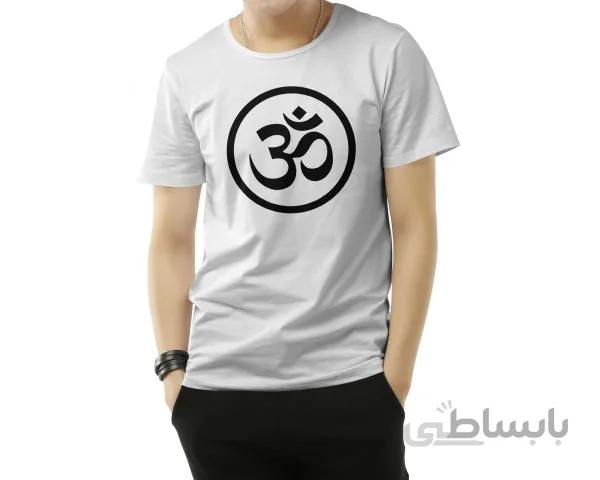 تیشرت سفید طرح Om