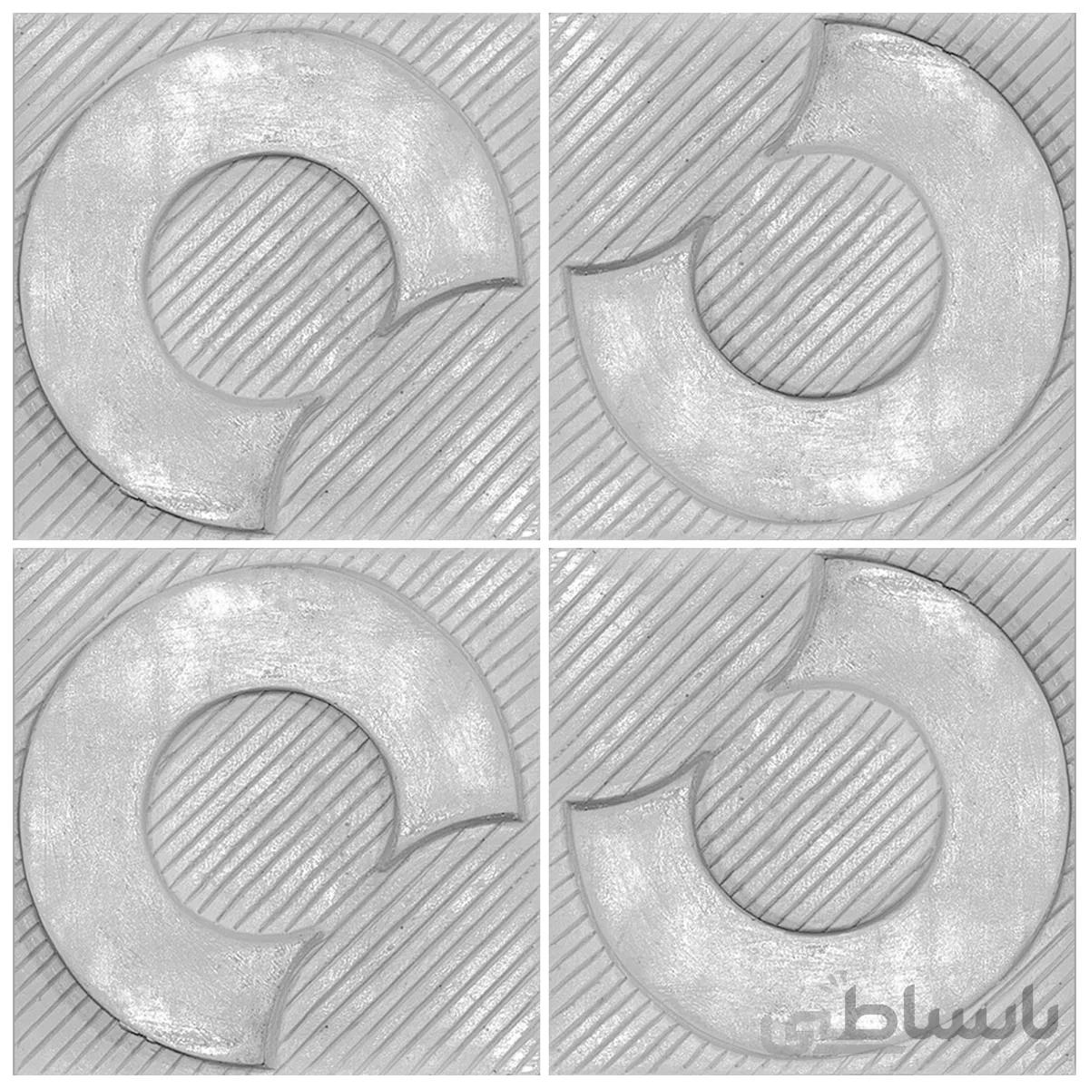دیوارپوش تندیس و پیکره شهریار مدل آمای کد W1010-14 بسته 4 عددی