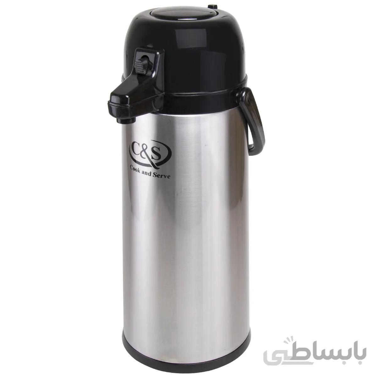 فلاسک دوجداره سی اند اس کد 8225 گنجایش 2.5 لیتر