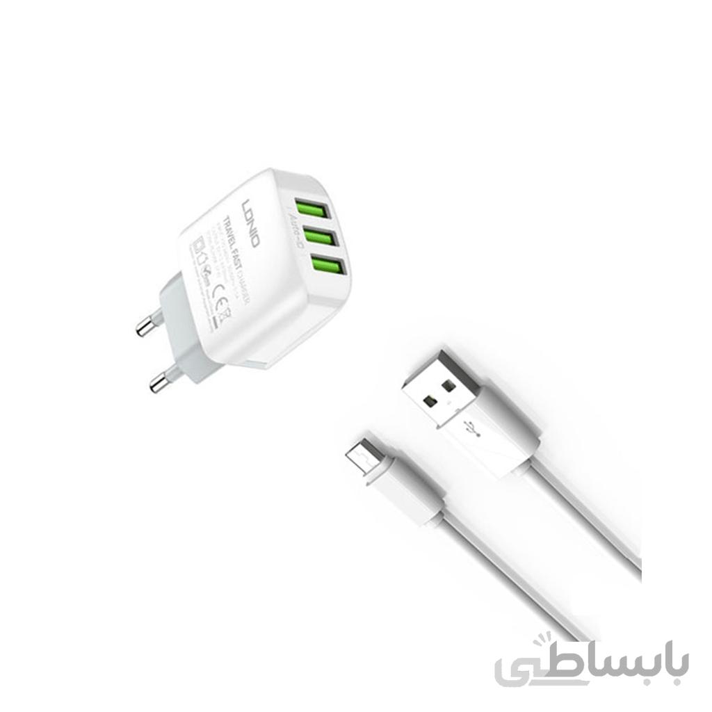 شارژر دیواری الدینیو مدل A3312 به همراه کابل microUSB