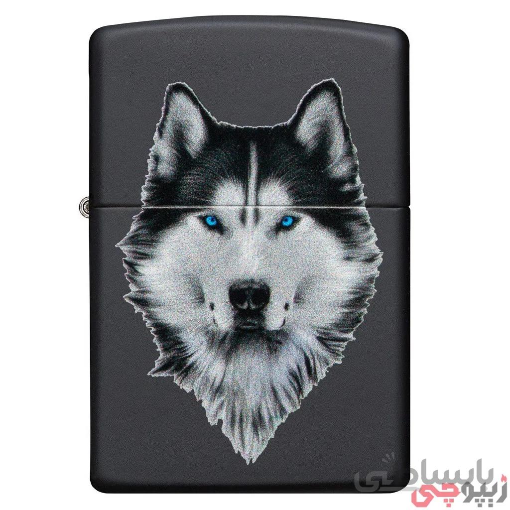 فندک زیپو اصل کد ۲۱۸ Siberian Husky Design