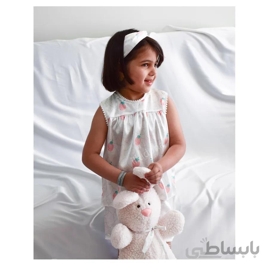 تاپ و شلوارک طرح توت فرنگی