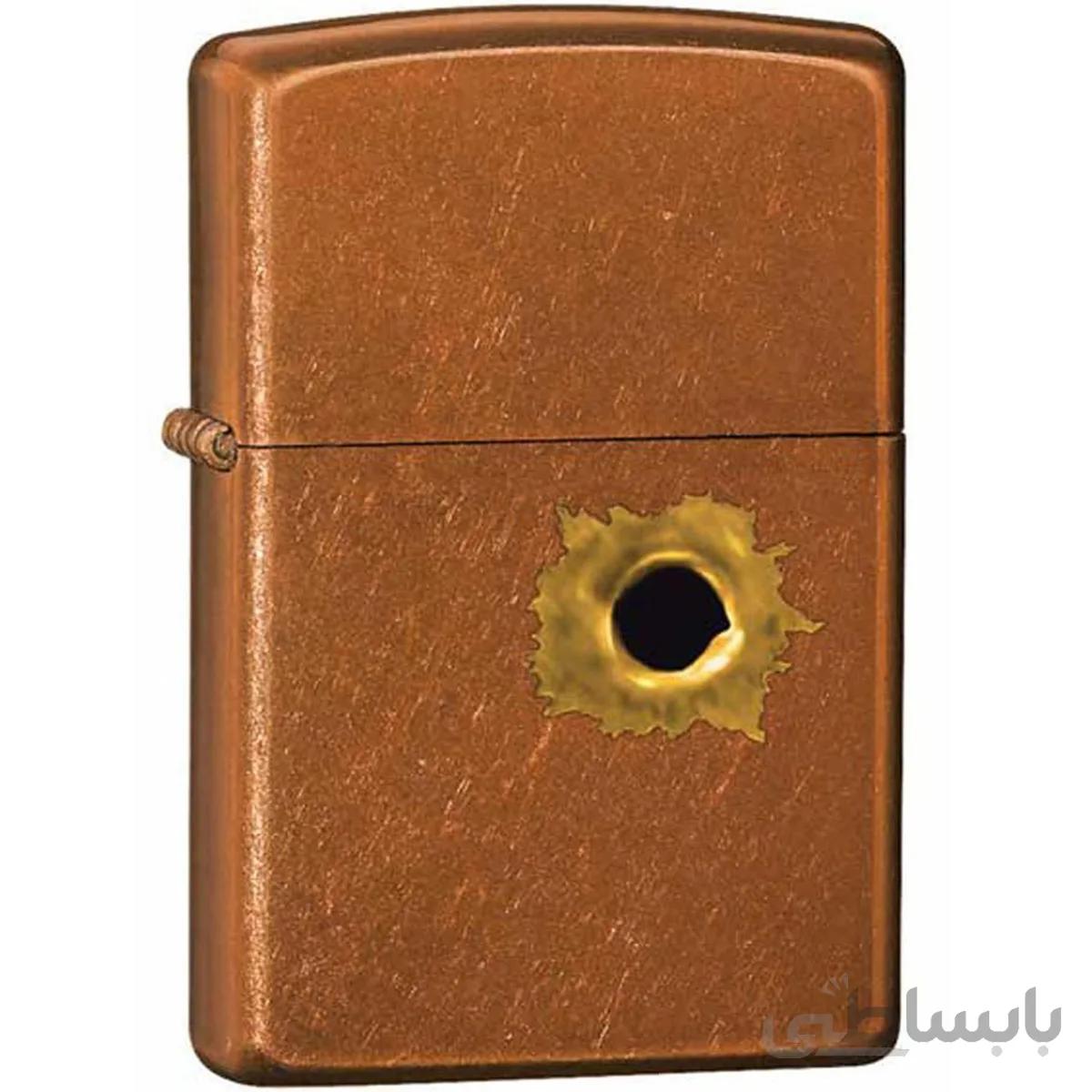 فندک زيپو مدل BS Bullethole کد 24717 ا Zippo BS Bullethole 24717 Lighter