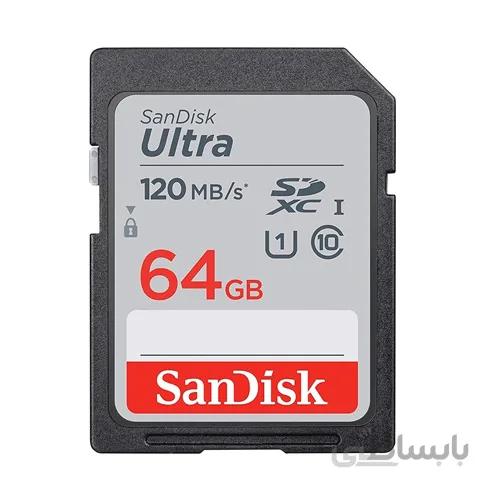 کارت حافظه سندیسک مدل SanDisk 64GB Ultra SDHC UHS-I 120MB/s