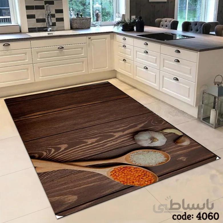 فرشینه اشپزخانه طرح قاشق چوبی 4060