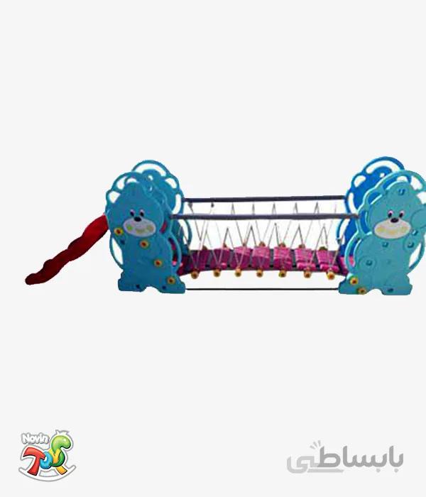پل معلق با سرسره | تجهیزات مهد کودک نوین تویز
