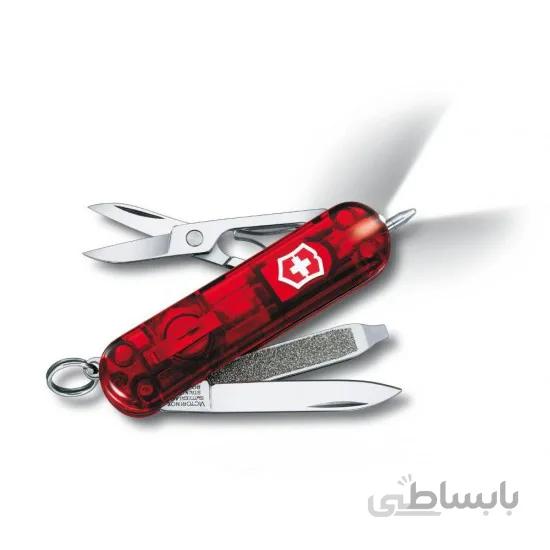 چاقو 7 کاره مدل Victorinox - Signature Lite / Red Transparent