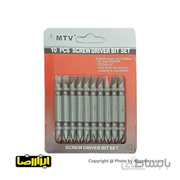 مجموعه 10 عددی سری پیچ گوشتی دوسو و چهارسو MTV