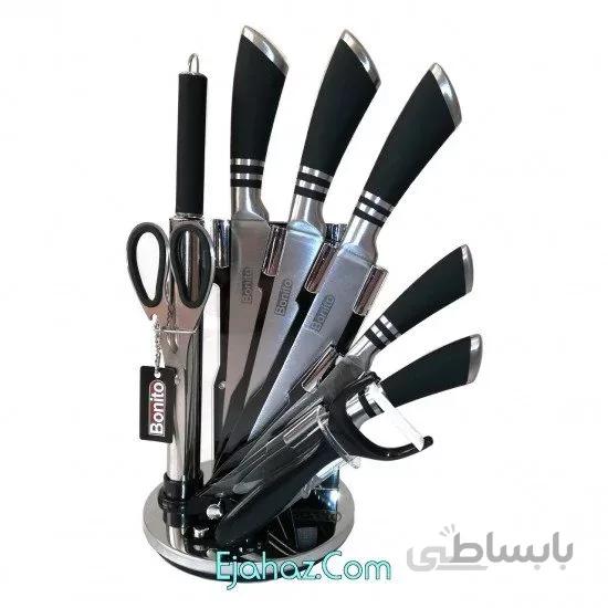 چاقو آشپزخانه 9 پارچه بونیتو کد 804 استیل