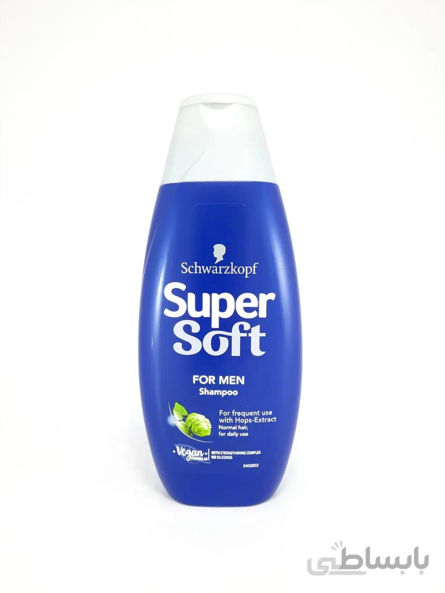 شامپو مردانه شوارتسکف Schwarzkopf مدل Super Soft حجم 400 میل