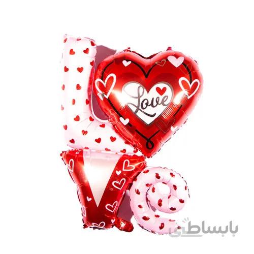 بادکنک فویلی LOVE قلبی