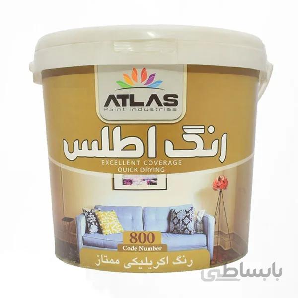 رنگ اکریلیک سفید اطلس دبه 12 کیلویی کد 800
