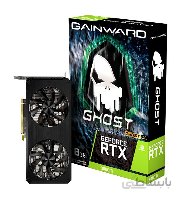 کارت گرافیک گینوارد GeForce RTX 3060 Ti Ghost OC 8GB ا Gainward GeForce RTX 3060 Ti Ghost OC 8GB GDDR6 Graphics Card