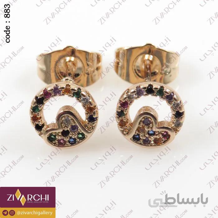 گوشواره میخی ژوپینگ (طرح قلب) 883