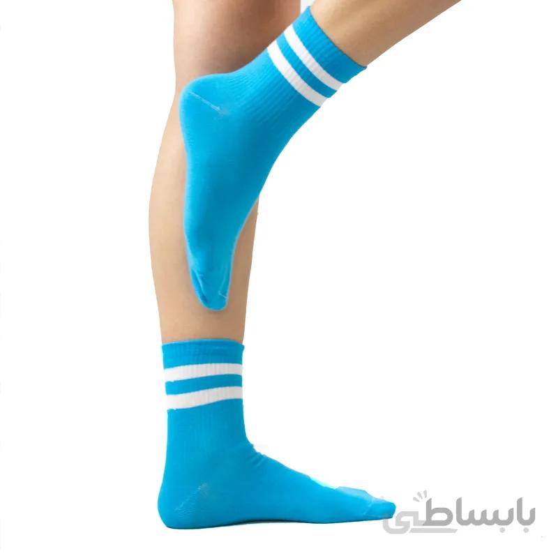 جوراب نیم ساق دوخط آبی آپتیمیست