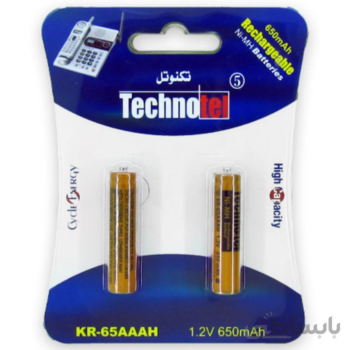 باتری نیم قلم شارژی 1-2 ولت 650 میلی آمپر تکنوتل Technotel