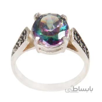انگشتر نقره زنانه بازرگانی میلادی مدل الکساندریت کد AW_503