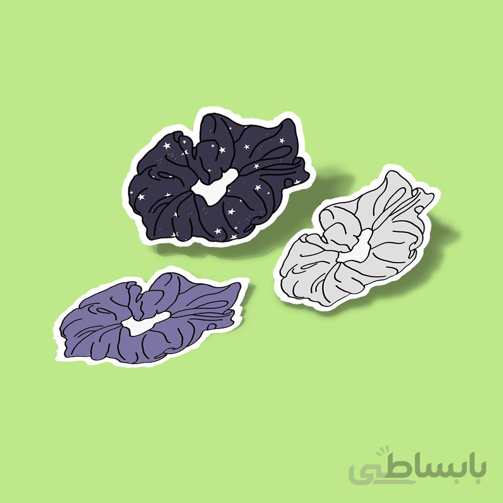 استیکر Scrunchie Purple Pack