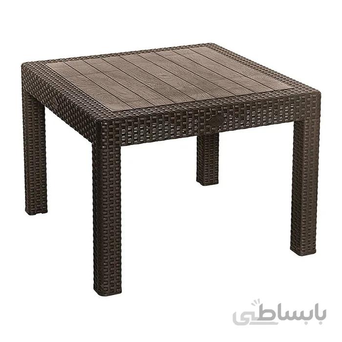 میز جلو مبلی حصیر بافت مربع 423 طوسی